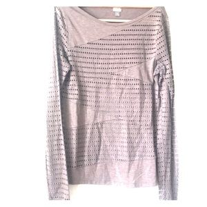 Vanity punch out long sleeve tee